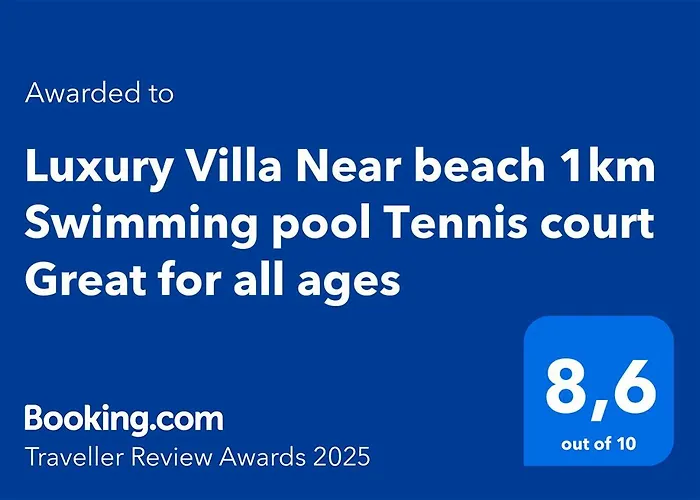 Luxury Villa Near Beach 1Km Swimming Pool Tennis Court Great For All Ages